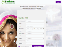 Tablet Screenshot of pakistanimatrimony.com